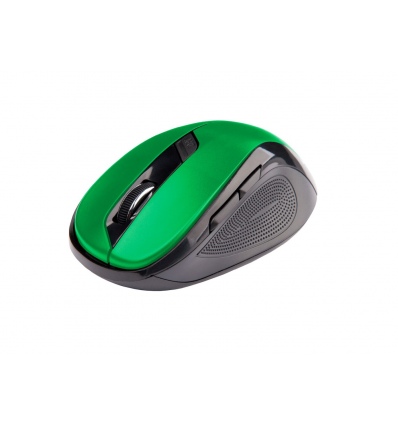 C-TECH Myš WLM-02/Ergonomická/Optická/Bezdrátová USB/Černá-zelená