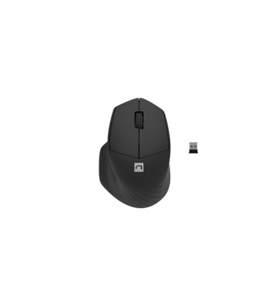 Natec optická myš SISKIN 2/1600 DPI/Kancelářská/Optická/Pro praváky/Bezdrátová USB + Bluetooth/Černá