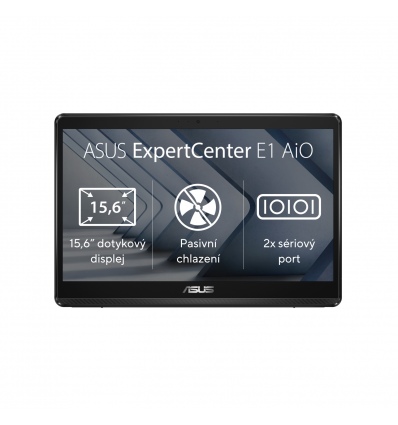 ASUS ExpertCenter/E1 AiO (E1600)/15,6"/1366 x 768/T/N4500/8GB/128GB SSD/UHD/bez OS/Black/2R