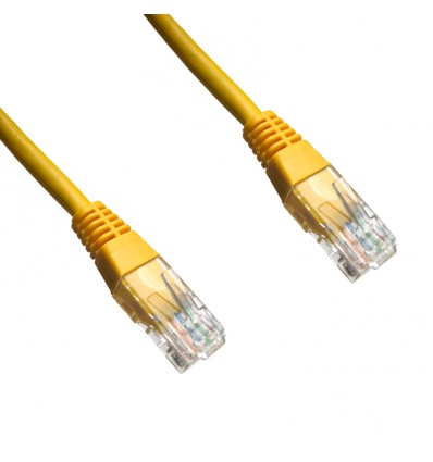 DATACOM patch cord UTP cat5e 0,5M žlutý