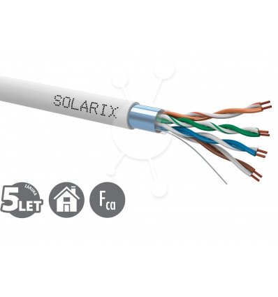 Kabel licna Solarix CAT5E FTP PVC šedý 305m/box SXKL-5E-FTP-PVC