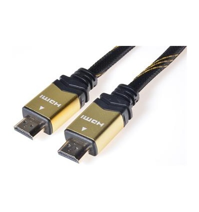 PremiumCord GOLD HDMI + Ethernet kabel, zlac.,1,5m