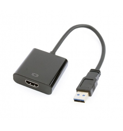 GEMBIRD Redukce USB 3.0 - HDMI, M/F, 15cm, černý