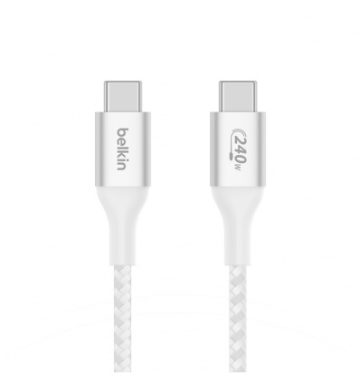 Belkin Boost charge USB-C kabel 240W, 2m, bílý