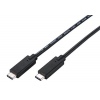 Kabel C-TECH USB 3.2, Type-C (CM/CM), PD 100W, 20Gbps, 1m, černý