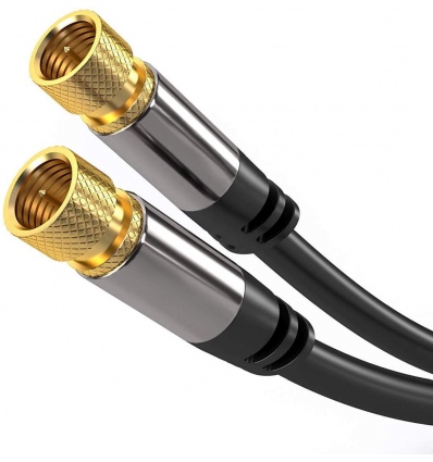 PremiumCord Satelitní antenní HQ kabel F male - F male (135 dB) 4x stíněný 3m