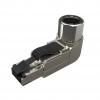 Konektor MPTL 90° RJ45 CAT6A STP samořezný SXRJ45-6A-STP-BK-SA-U