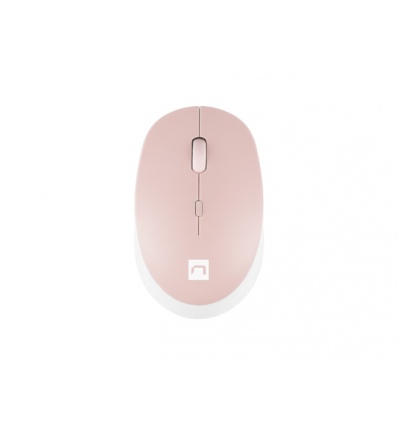 Natec optická myš HARRIER 2/1600 DPI/Kancelářská/Optická/1 600 DPI/Bezdrátová Bluetooth/Bílá-růžová