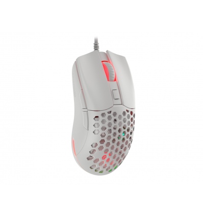 Genesis herní optická myš KRYPTON 750/RGB/8000 DPI/Herní/Optická/8 000 DPI/Drátová USB/Bílá