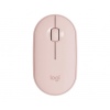 Logitech Pebble M350/Cestovní/Optická/1 000 DPI/USB+BT/Růžová
