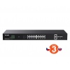 Tenda TEG1120P-16-250W PoE+ Gigabit switch 16x 1Gb/s PoE+ 802.3af/at + 2x SFP + 2x RJ45, 230W, Rack