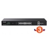 Tenda TEG1120P-16-150W PoE+ Gigabit switch 16x 1Gb/s PoE+ 802.3af/at + 2x SFP + 2x RJ45, 135W, Rack