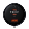 Baseus nabíječka do auta 1x USB-A 2x USB-C Quick Charge 5 160W šedá + kabel USB-C