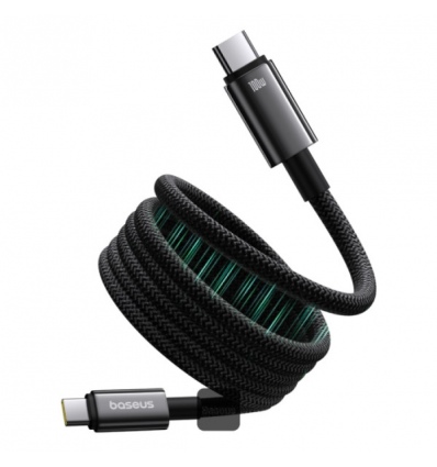 Baseus datový magnetický kabel Tungsten Gold USB-C/USB-C 1m 100W černý