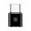 Baseus adaptér z microUSB na USB-C černý