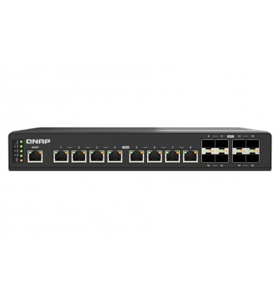 QNAP řízený průmyslový switch QSW-IM3216-8S8T: 16x 10G porty (8x 10Gb SFP+ a 8x 10Gb RJ-45)