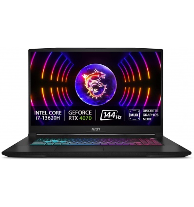 MSI Katana/17 B13VEK-1464XCZ/i5-13420H/17,3"/FHD/16GB/1TB SSD/RTX 4050/DOS/Black/2R