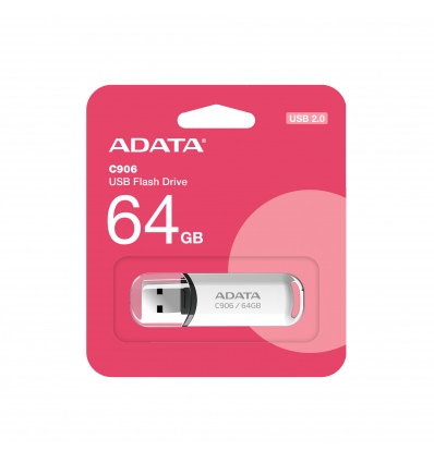 ADATA C906/64GB/USB 2.0/USB-A/Bílá