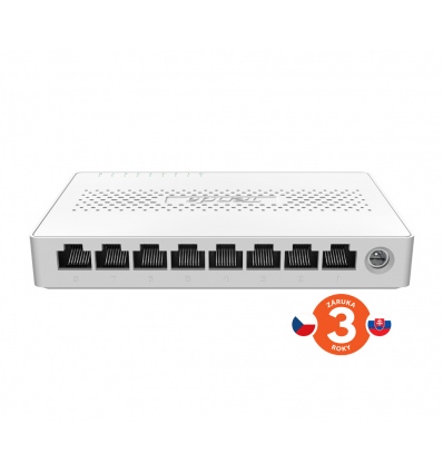 Tenda SM108 - 8x Multi-Gigabit 2.5G Ethernet Switch, 100/1000/2500 Mb/s, 40Gb/s, fanless