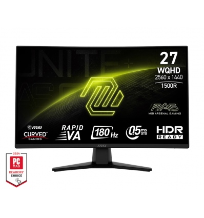 MSI MAG/274CQF/27"/VA/QHD/180Hz/0,5ms/Black/2R