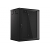 Nástěnný rack 19'' 15U 600X450mm černý flat pack