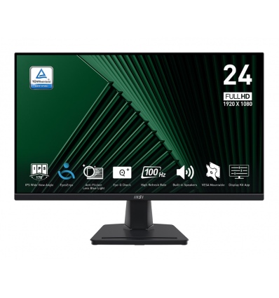 MSI Pro/MP245G/23,8"/IPS/FHD/100Hz/1ms/Black/2R