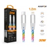 ALIGATOR Datový kabel LIGHT 3A, 30W USB-C/Lightning 1,2m