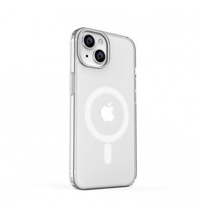 ER POWER Silikonový kryt CARNEVAL SNAP pro iPhone 14 s MagSafe - bílá