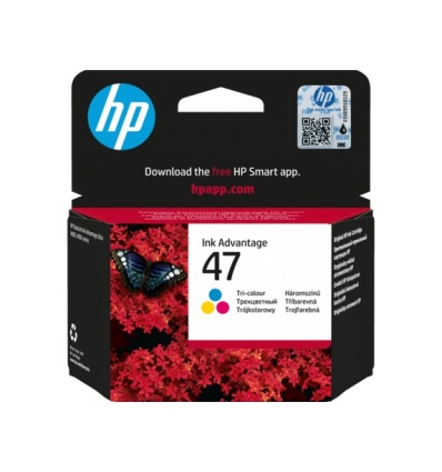 HP 47 inkoustová kazeta tříbarevná, 6ZD61AE