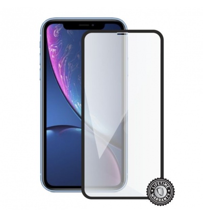 Screenshield APPLE iPhone Xr Tempered Glass protection (full COVER black)