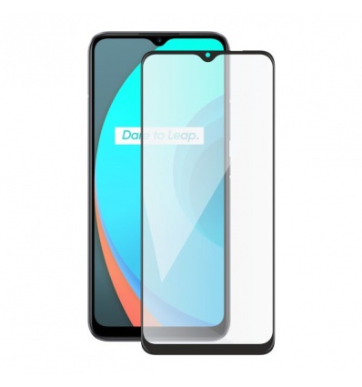 Screenshield REALME C11 (full COVER black) Tempered Glass Protection
