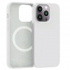 ER POWER Silikonový kryt CARNEVAL SNAP pro iPhone 14 plus s MagSafe - bílá