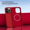 Silikonový kryt CARNEVAL SNAP iPhone pro 13 mini s MagSafe- červená