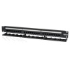 Patch panel pro montáž do racku 1U, 24x Cat6/Cat5, 568B, RJ45 Ethernet
