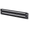 Patch panel pro montáž do racku 2U, 48x Cat6/Cat5 568B, RJ45 Ethernet