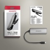 AXAGON RVC-HI8KPD, USB-C - HDMI 2.1 redukce / adaptér, 8K/60Hz, 4K/144Hz, HDR10+, PD100W