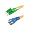 XtendLan FO patch LC/APC-SC 10m 9/125, duplex, LS0H, ultraflexibilní G.657.A1, průměr 2mm, krátký vývod