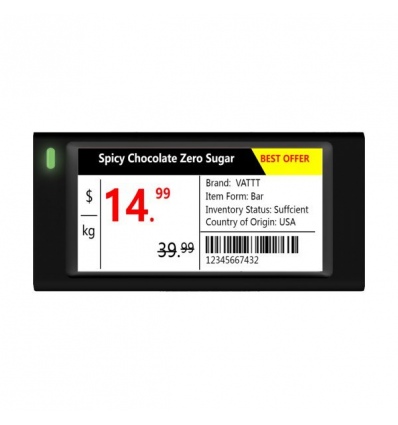 Dahua ESL-E4026A-BN elektronický štítek/ 2,66" 296x152/ 83 × 41 × 12,1mm/ 4 barvy/ NFC/ černý