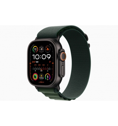 Apple Watch Ultra 2/49mm/Black/Sport Band/Dark Green Alpine/Large