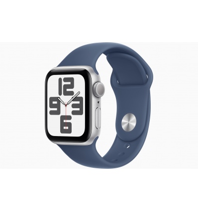 Apple Watch SE/44mm/Silver/Sport Band/Denim/-M/L