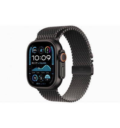 Apple Watch Ultra 2/49mm/Black/Elegant Band/Black Titanium Milanese/Large