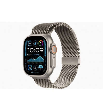 Apple Watch Ultra 2/49mm/Natural/Elegant Band/Natural Titanium Milanese/Large