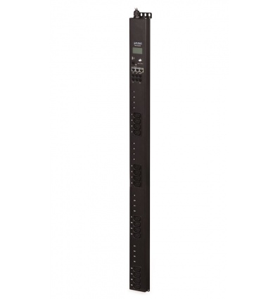 Planet IPM-16230, IP vertikální ovládání 16x zásuvek 240V/10A, 0U Rack, LED+displej, 2 kaskádové porty, port pro senzor