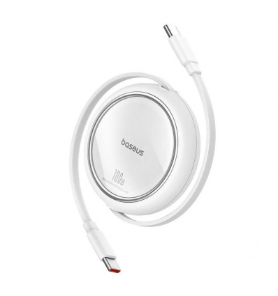 Baseus Datový kabel Free2Pull mini USB-C/USB-C 1,5m 100W bílý