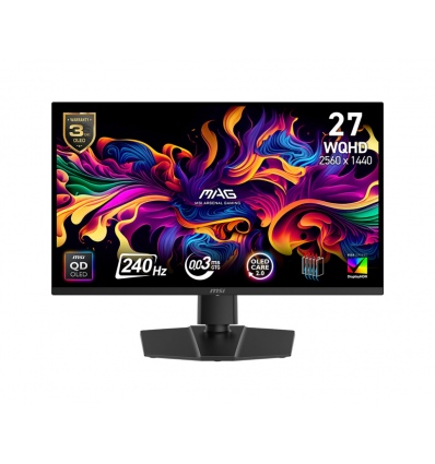 MSI MAG/271QP QD-OLED X24/26,5"/QD-OLED/QHD/240Hz/0,03ms/Black/3R