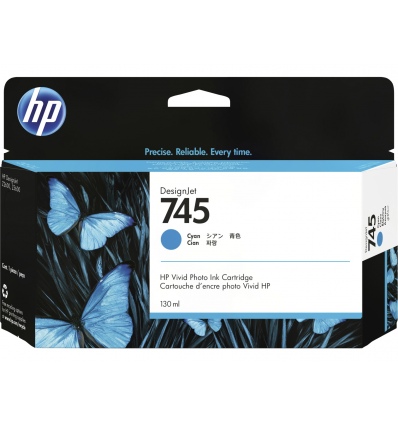 HP 745 inkoustová náplň azurová, F9J97A