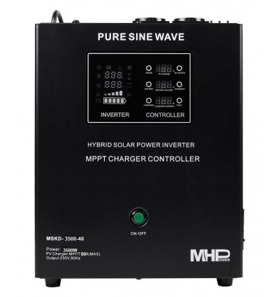 MHPower záložní zdroj MHPower MSKD-3500-48, UPS, 3500W, čistý sinus, 48V, solární regulátor MPPT
