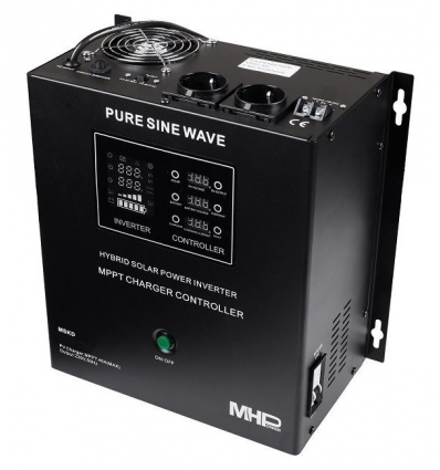 MHPower záložní zdroj MHPower MSKD-1800-24, UPS, 1800W, čistý sinus, 24V, solární regulátor MPPT