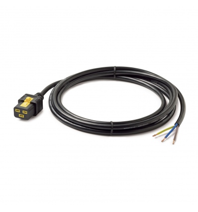 Power Cord, Locking C19 to Rewireable, 3.0m