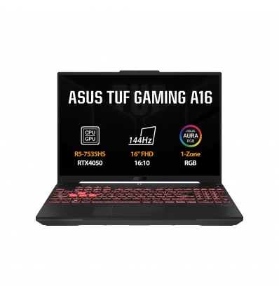 ASUS TUF Gaming A16/FA607NU-RL051W/R5-7535HS/16"/WUXGA/16GB/512GB SSD/RTX 4050/W11H/Gray/2R